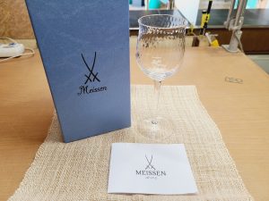 マイセン　波の戯れワイングラス　クリア　